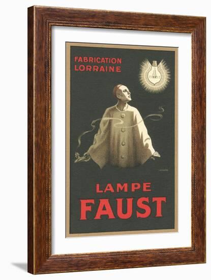 French Light Bulb Advertisement with Pierrot-null-Framed Premium Giclee Print