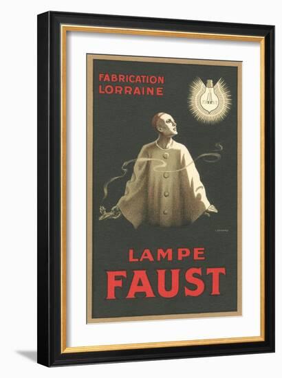 French Light Bulb Advertisement with Pierrot-null-Framed Premium Giclee Print