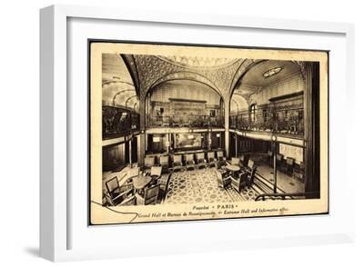 French Line, Cgt, Paquebot Paris, Grand Hall, Bureau' Giclee Print | Art.com