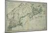 French Map of Nova Scotia and New England during Revolutionary War-null-Mounted Giclee Print