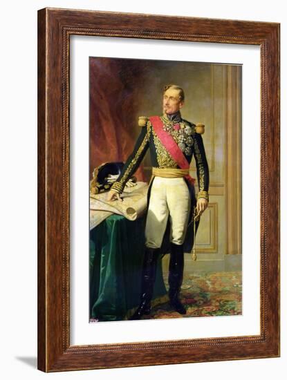 French Marshal Armand Jacques Achille Leroy De Saint Arnaud (1796-1854), 1854 (Oil on Canvas)-Charles-Philippe Lariviere-Framed Giclee Print