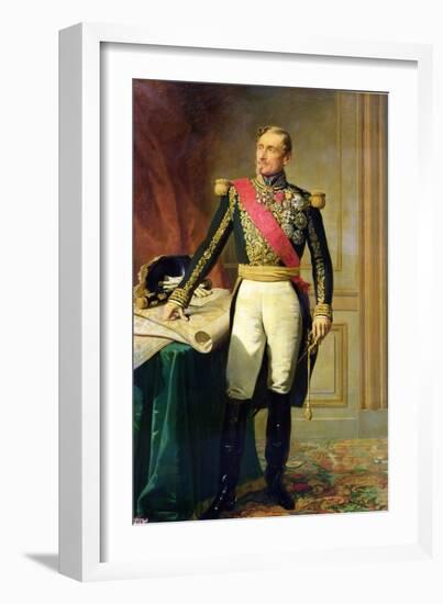 French Marshal Armand Jacques Achille Leroy De Saint Arnaud (1796-1854), 1854 (Oil on Canvas)-Charles-Philippe Lariviere-Framed Giclee Print