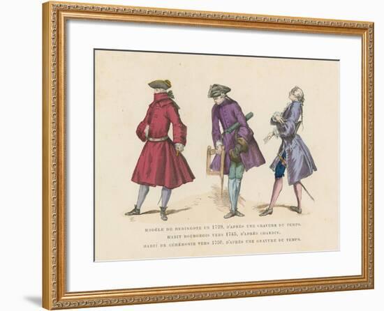French Men's Fashions, 18th Century-null-Framed Giclee Print