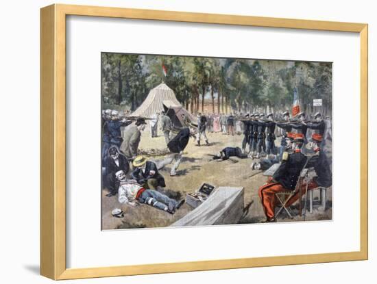 French Military Manoeuvres: First-Aid Workers, 1897-null-Framed Giclee Print