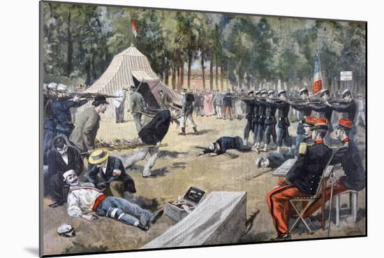 French Military Manoeuvres: First-Aid Workers, 1897-null-Mounted Giclee Print