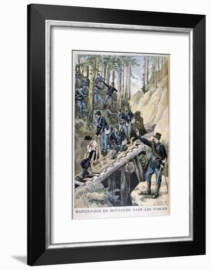 French Military Manoeuvres in the Vosges Mountains, 1896-F Meaulle-Framed Giclee Print