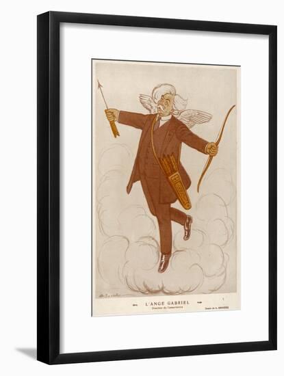 French Musician Gabriel Faure as an Angel-A Barrere-Framed Art Print