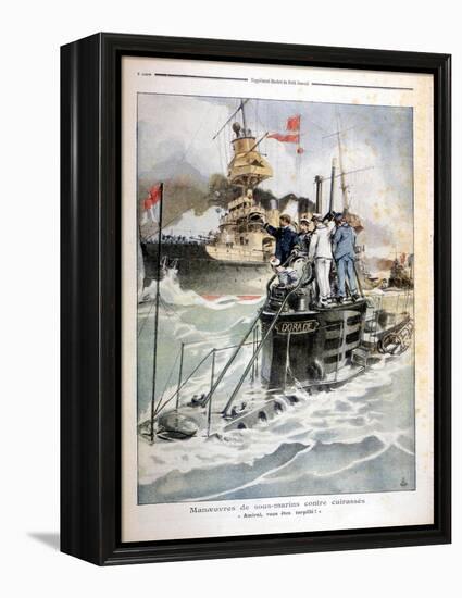 French Naval Exercises, 1908-null-Framed Premier Image Canvas