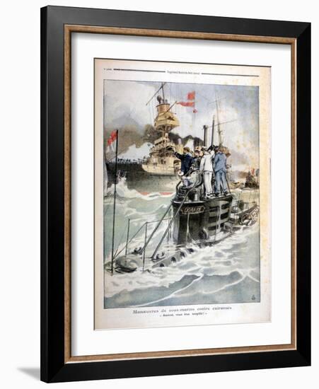 French Naval Exercises, 1908-null-Framed Giclee Print