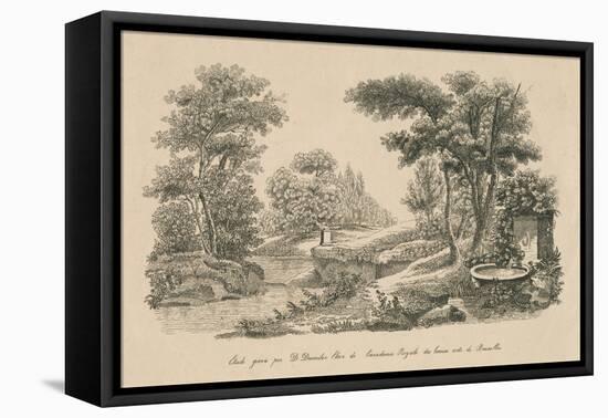 French Park Etching III-Wild Apple Portfolio-Framed Stretched Canvas