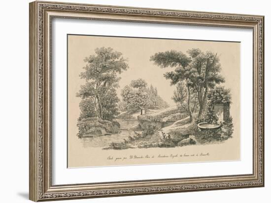 French Park Etching III-Wild Apple Portfolio-Framed Art Print