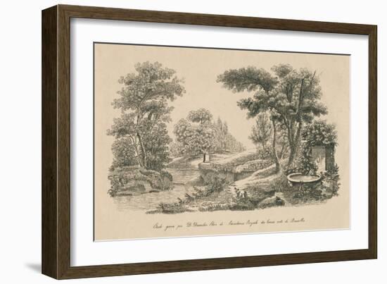 French Park Etching III-Wild Apple Portfolio-Framed Art Print