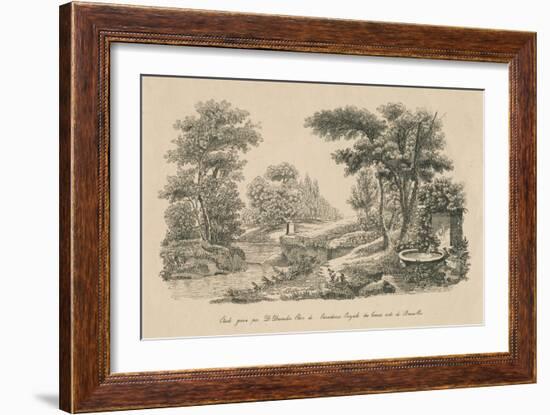 French Park Etching III-Wild Apple Portfolio-Framed Art Print