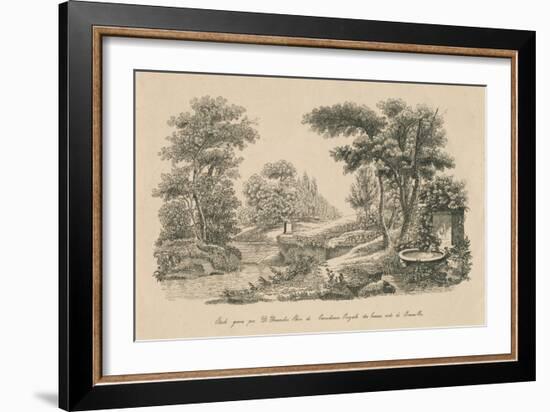 French Park Etching III-Wild Apple Portfolio-Framed Art Print