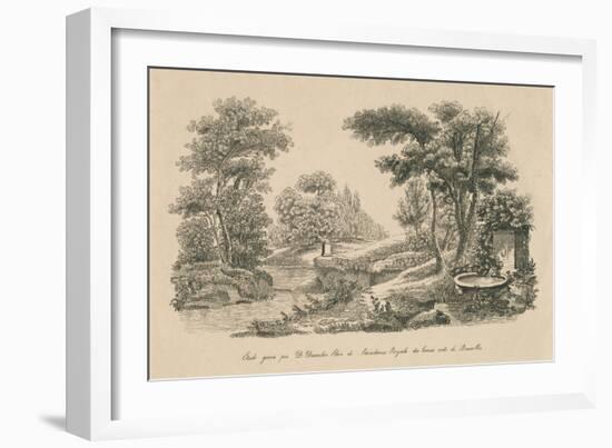 French Park Etching III-Wild Apple Portfolio-Framed Art Print