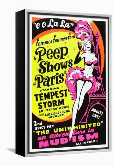 French Peep Show, 1954-null-Framed Stretched Canvas