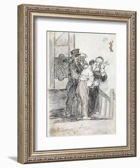 French Penalty, Between 1824 and 1828-Francisco de Goya-Framed Giclee Print