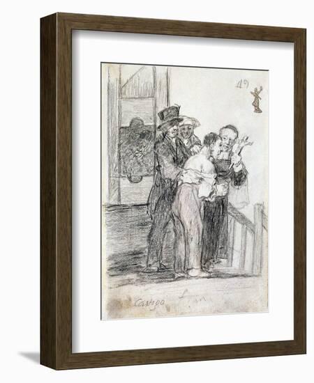 French Penalty, Between 1824 and 1828-Francisco de Goya-Framed Giclee Print