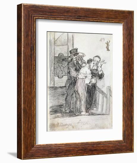 French Penalty, Between 1824 and 1828-Francisco de Goya-Framed Giclee Print
