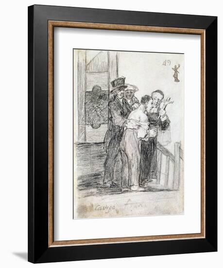 French Penalty, Between 1824 and 1828-Francisco de Goya-Framed Giclee Print
