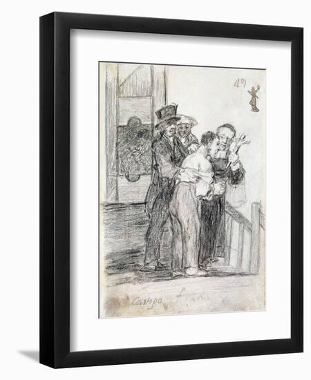 French Penalty, Between 1824 and 1828-Francisco de Goya-Framed Giclee Print