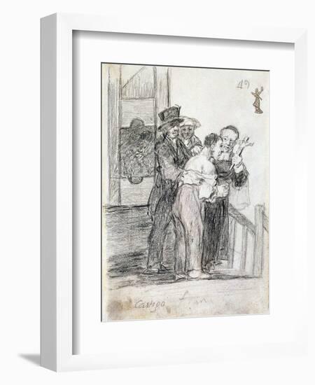 French Penalty, Between 1824 and 1828-Francisco de Goya-Framed Giclee Print