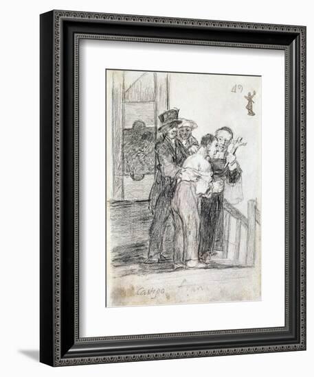 French Penalty, Between 1824 and 1828-Francisco de Goya-Framed Giclee Print