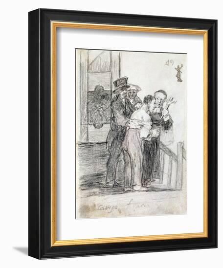 French Penalty, Between 1824 and 1828-Francisco de Goya-Framed Giclee Print