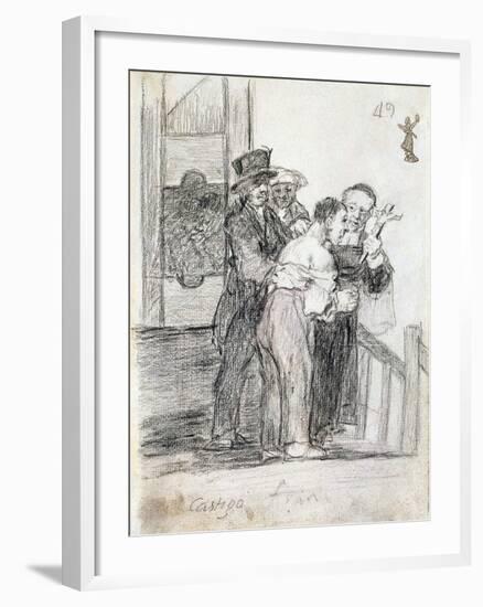 French Penalty, Between 1824 and 1828-Francisco de Goya-Framed Giclee Print