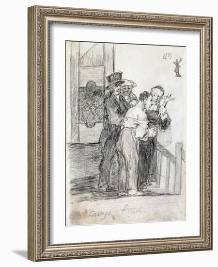 French Penalty, Between 1824 and 1828-Francisco de Goya-Framed Giclee Print