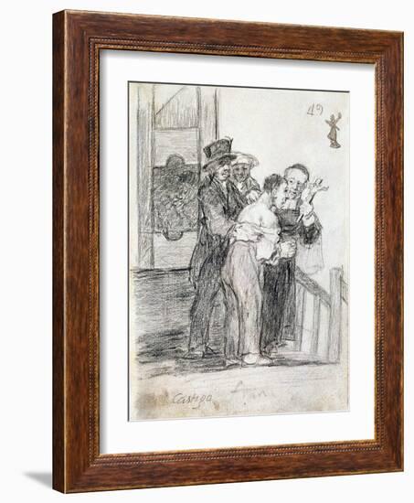 French Penalty, Between 1824 and 1828-Francisco de Goya-Framed Giclee Print