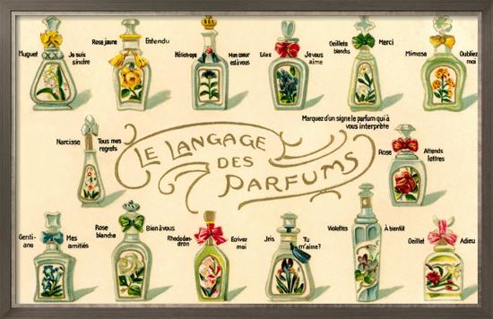 French Perfume Language-null-Framed Giclee Print
