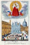 Pilgrims Visiting the Shrine of Our Lady of Loretto, 18th Century (Coloured Engraving)-French-Giclee Print