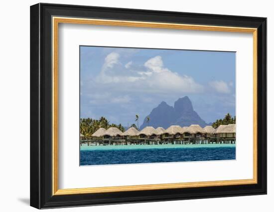 French Polynesia, Society Islands, Motu Tautau. Stilted Hotel Suites-Alida Latham-Framed Photographic Print