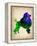 French Poodle Watercolor-NaxArt-Framed Stretched Canvas