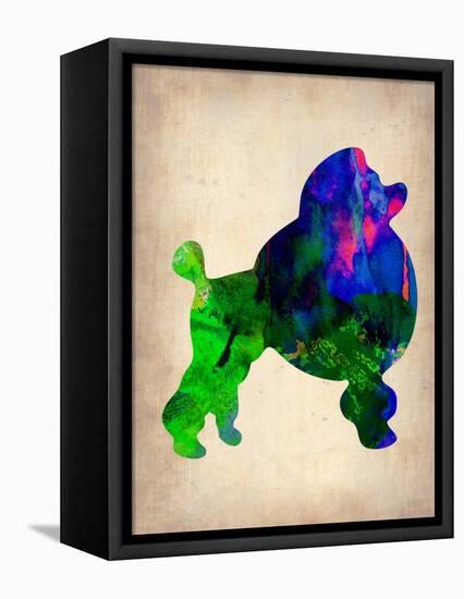 French Poodle Watercolor-NaxArt-Framed Stretched Canvas