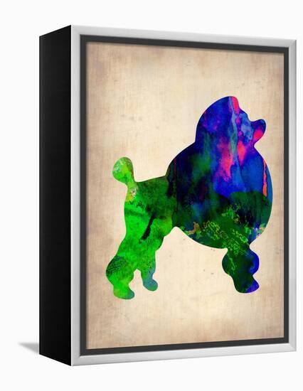 French Poodle Watercolor-NaxArt-Framed Stretched Canvas