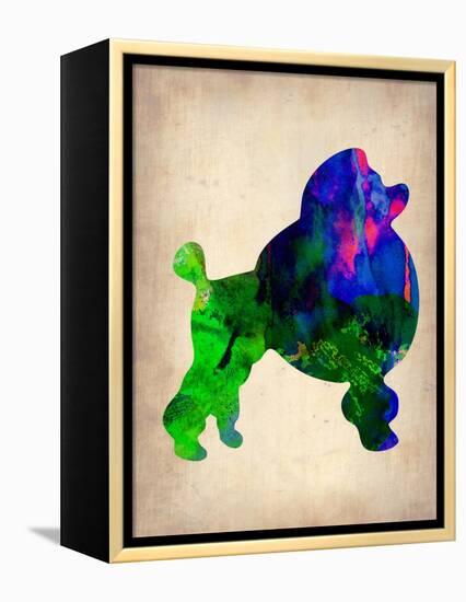 French Poodle Watercolor-NaxArt-Framed Stretched Canvas