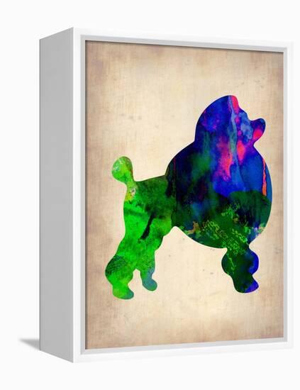 French Poodle Watercolor-NaxArt-Framed Stretched Canvas