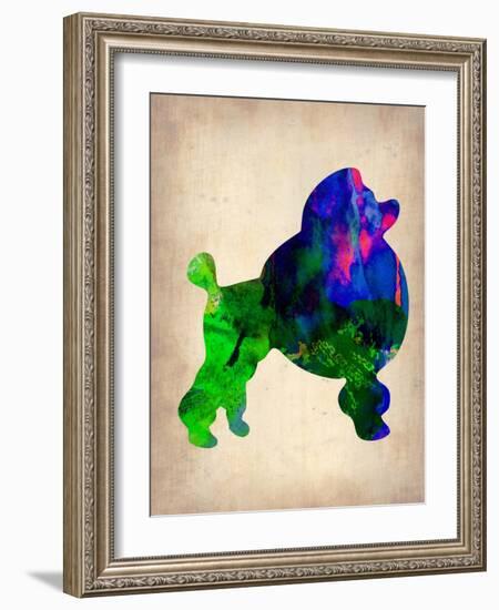 French Poodle Watercolor-NaxArt-Framed Art Print