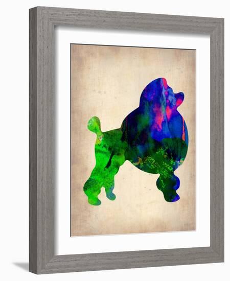 French Poodle Watercolor-NaxArt-Framed Art Print