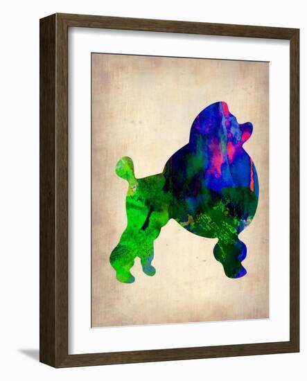 French Poodle Watercolor-NaxArt-Framed Art Print