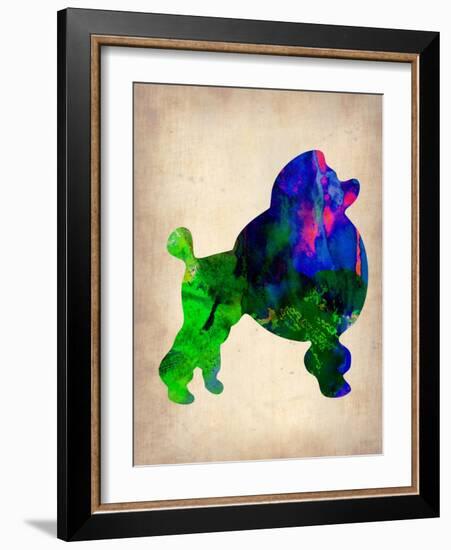 French Poodle Watercolor-NaxArt-Framed Art Print