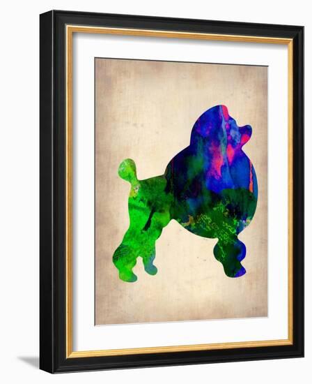 French Poodle Watercolor-NaxArt-Framed Art Print