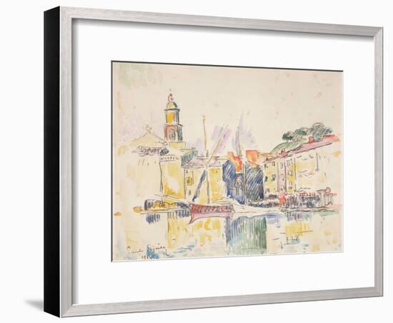 French Port of St. Tropez, 1914-Paul Signac-Framed Giclee Print