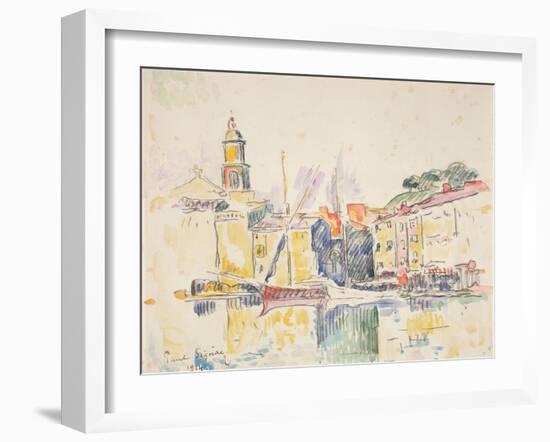 French Port of St. Tropez, 1914-Paul Signac-Framed Giclee Print