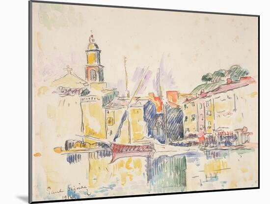 French Port of St. Tropez, 1914-Paul Signac-Mounted Giclee Print