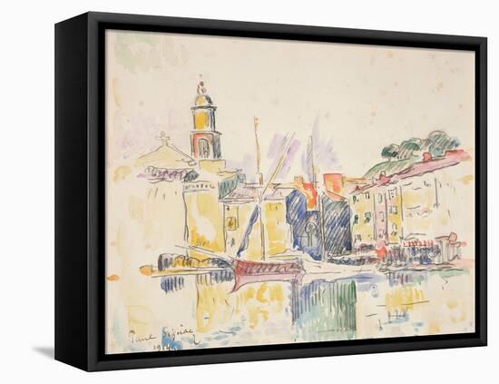 French Port of St. Tropez, 1914-Paul Signac-Framed Premier Image Canvas