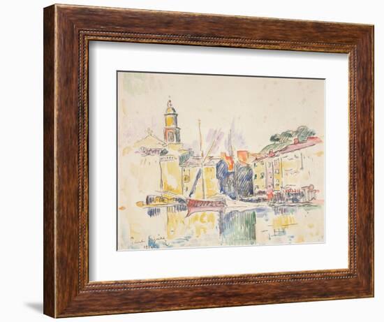 French Port of St. Tropez, 1914-Paul Signac-Framed Giclee Print