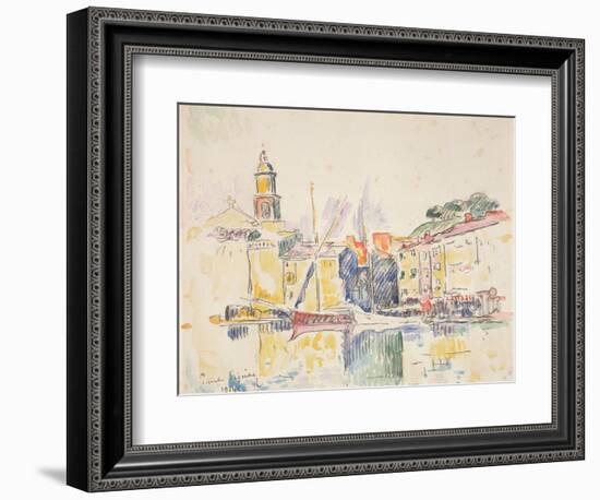 French Port of St. Tropez, 1914-Paul Signac-Framed Giclee Print